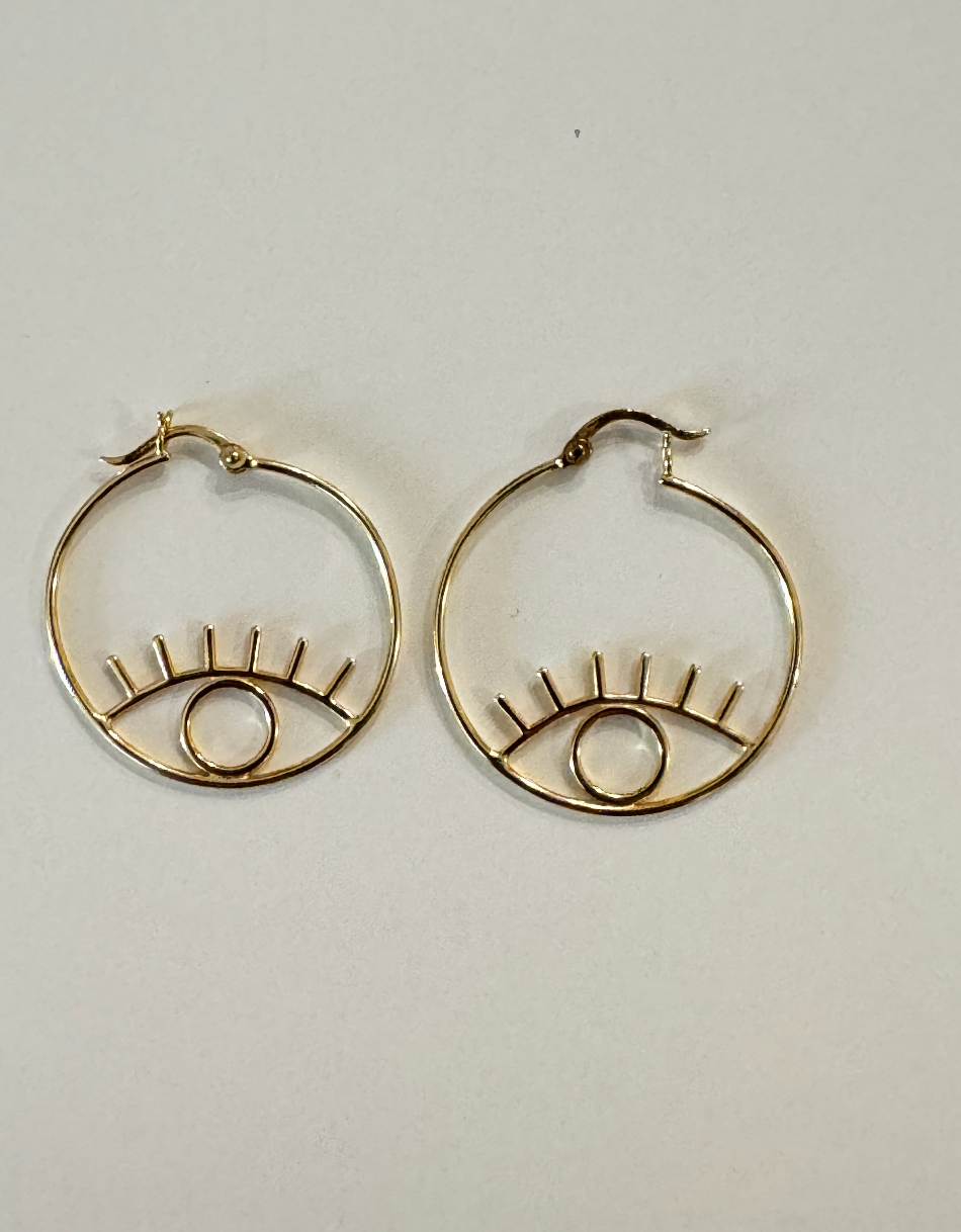 Earrings Eyes Gold
