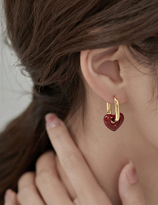 Golden Heart Earrings Gold