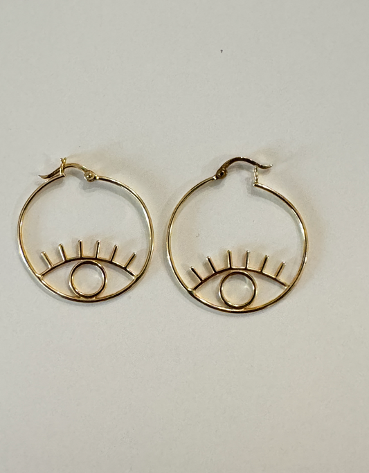 Earrings Eyes Gold